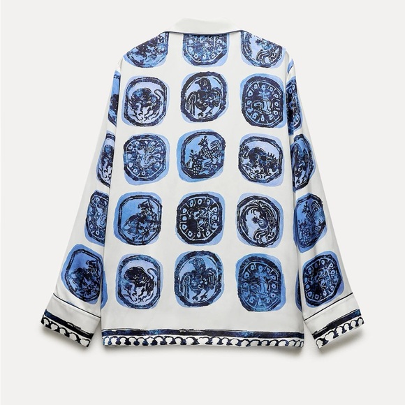 NWT ZARA SS24 PRINTED SHIRT ZW COLLECTION 2792/137 014/003 - Picture 12 of 15